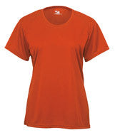 2160 Badger B-Core Girls Solid Color Short-Sleeved Performance Tee Burnt Orange