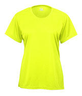 2160 Badger B-Core Girls Solid Color Short-Sleeved Performance Tee Safety Yellow