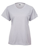 2160 Badger B-Core Girls Solid Color Short-Sleeved Performance Tee Silver