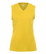2163 Badger B-Core Girls Performance Solid Color Lap - Neck Sleeveless Tee Gold