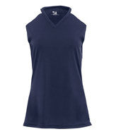 2173 Badger B-Core Girls "Speedster" Color Block Athletic Jersey Navy/ White