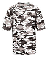 2181 Badger Youth Camo Tee White Camouflage