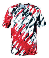 2182 Badger Youth Tie Dri Tee Red Tie Dri