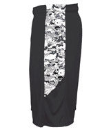 2189 Badger Badger Youth Digital Panel Side Pocket Performance Short Black/ White Digital