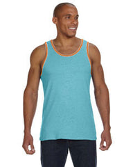 Alternative Men's Double Ringer Tank 220600  EC TR TUR/TR ORNG 