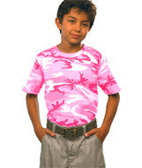 2206 Code Five Youth Camouflage T-Shirt Pink Woodland