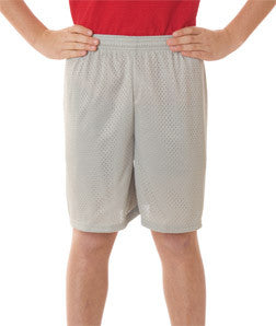 2207 Badger Youth Mesh/Tricot 6" Shorts Silver