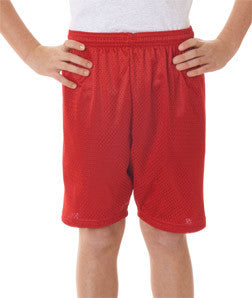 2207 Badger Youth Mesh/Tricot 6" Shorts Red