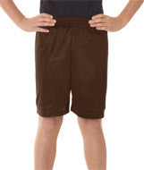 2207 Badger Youth Mesh/Tricot 6" Shorts Dark Brown