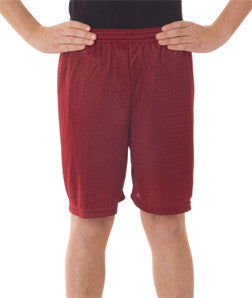 2207 Badger Youth Mesh/Tricot 6" Shorts Cardinal