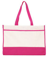 2230 Gemline Contemporary Tote Natural/ Pink