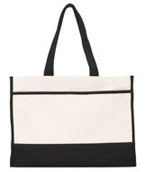 2230 Gemline Contemporary Tote Natural/ Black