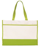 2230 Gemline Contemporary Tote Natural/ Green