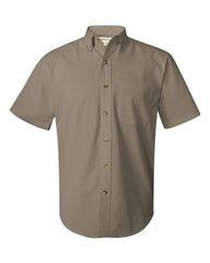 FeatherLite - Short Sleeve Twill Shirt Tall Sizes - 6281 Sandalwood/_stone