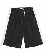 2241 Badger Youth Challenger 6" Shorts Black/ White