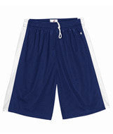 2241 Badger Youth Challenger 6" Shorts Navy/ White