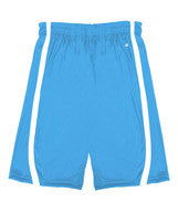 2244 Badger Youth B-Slam Reversible 6" Short With Contrast Side Panel Trim. Columbia Blue/ White