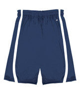 2244 Badger Youth B-Slam Reversible 6" Short With Contrast Side Panel Trim. Navy/ White