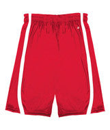2244 Badger Youth B-Slam Reversible 6" Short With Contrast Side Panel Trim. Red/ White
