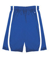 2244 Badger Youth B-Slam Reversible 6" Short With Contrast Side Panel Trim. Royal/ White