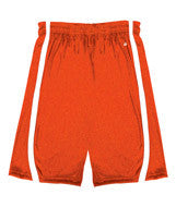 2244 Badger Youth B-Slam Reversible 6" Short With Contrast Side Panel Trim. Burnt Orange/ White