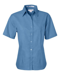FeatherLite - Ladies' Short Sleeve Oxford Shirt - 5231 Light_blue