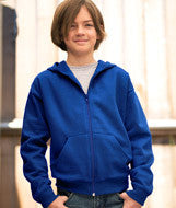 2246 LA T Youth Fleece Hooded Zip-Front Sweatshirt with Pockets Royal