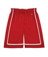 2248 Badger Youth B-Line Reversible Shorts Red/ White