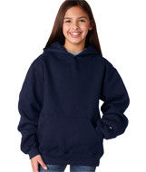 2254 Badger Youth Hooded Sweatshirt Navy