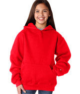 2254 Badger Youth Hooded Sweatshirt Red