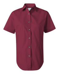 FeatherLite - Ladies' Short Sleeve Stain Resistant Tapered Twill Shirt - 5281 French_merlot