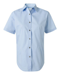 FeatherLite - Ladies' Short Sleeve Stain Resistant Tapered Twill Shirt - 5281 Glacier_blue