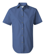 FeatherLite - Ladies' Short Sleeve Stain Resistant Tapered Twill Shirt - 5281 Pacific_blue