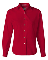 FeatherLite - Ladies' Long Sleeve Stain Resistant Tapered Twill Shirt - 5283 American_red
