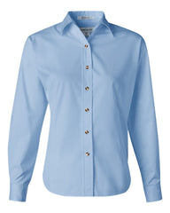 FeatherLite - Ladies' Long Sleeve Stain Resistant Tapered Twill Shirt - 5283 Glacier_blue