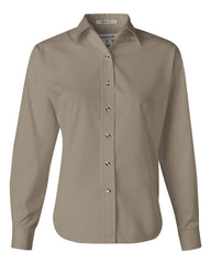 FeatherLite - Ladies' Long Sleeve Stain Resistant Tapered Twill Shirt - 5283 Sandalwood/_stone
