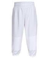 2299 Badger Youth Pull Up Polyester Baseball Pant White