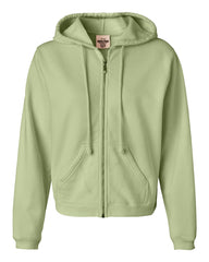 Comfort Colors - Ladies' Pigment-Dyed Full-Zip Hooded Sweatshirt - 1598 Celadon