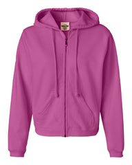 Comfort Colors - Ladies' Pigment-Dyed Full-Zip Hooded Sweatshirt - 1598 Raspberry