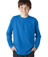 2400B Gildan Ultra Cotton&reg; Youth Long-Sleeve T-Shirt Sapphire
