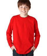 2400B Gildan Ultra Cotton&reg; Youth Long-Sleeve T-Shirt Red