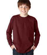 2400B Gildan Ultra Cotton&reg; Youth Long-Sleeve T-Shirt Maroon
