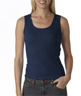 2415 Anvil Ladies' 1x1 Baby Rib Tank Navy