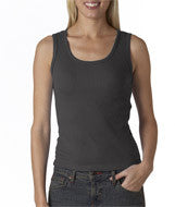 2415 Anvil Ladies' 1x1 Baby Rib Tank Smoke