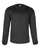 2453 Badger BT5 Youth Performance Fleece Open Bottom Crewneck Black