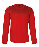2453 Badger BT5 Youth Performance Fleece Open Bottom Crewneck Red