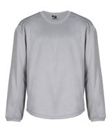 2453 Badger BT5 Youth Performance Fleece Open Bottom Crewneck Silver