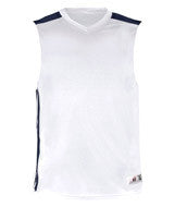 2548 Badger Youth B-Key Tank White/ Navy