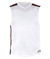 2548 Badger Youth B-Key Tank White/ Maroon