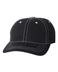 Flexfit - Contrast Color Stitched Cap - 6386 Black/_stone